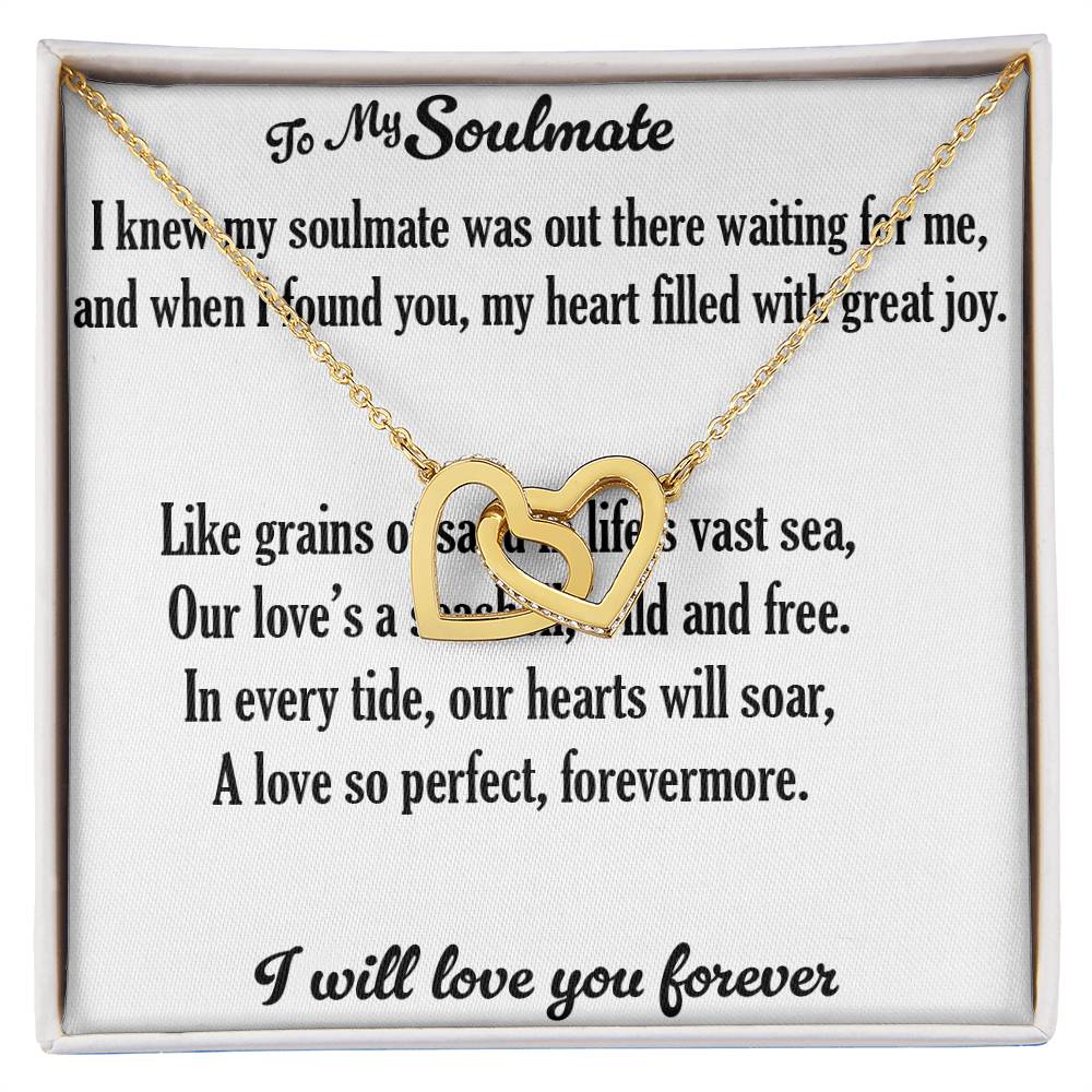 To My Soulmate-Interlocking hearts necklace - I will love you forever